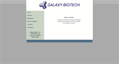 Desktop Screenshot of galaxybiotech.com